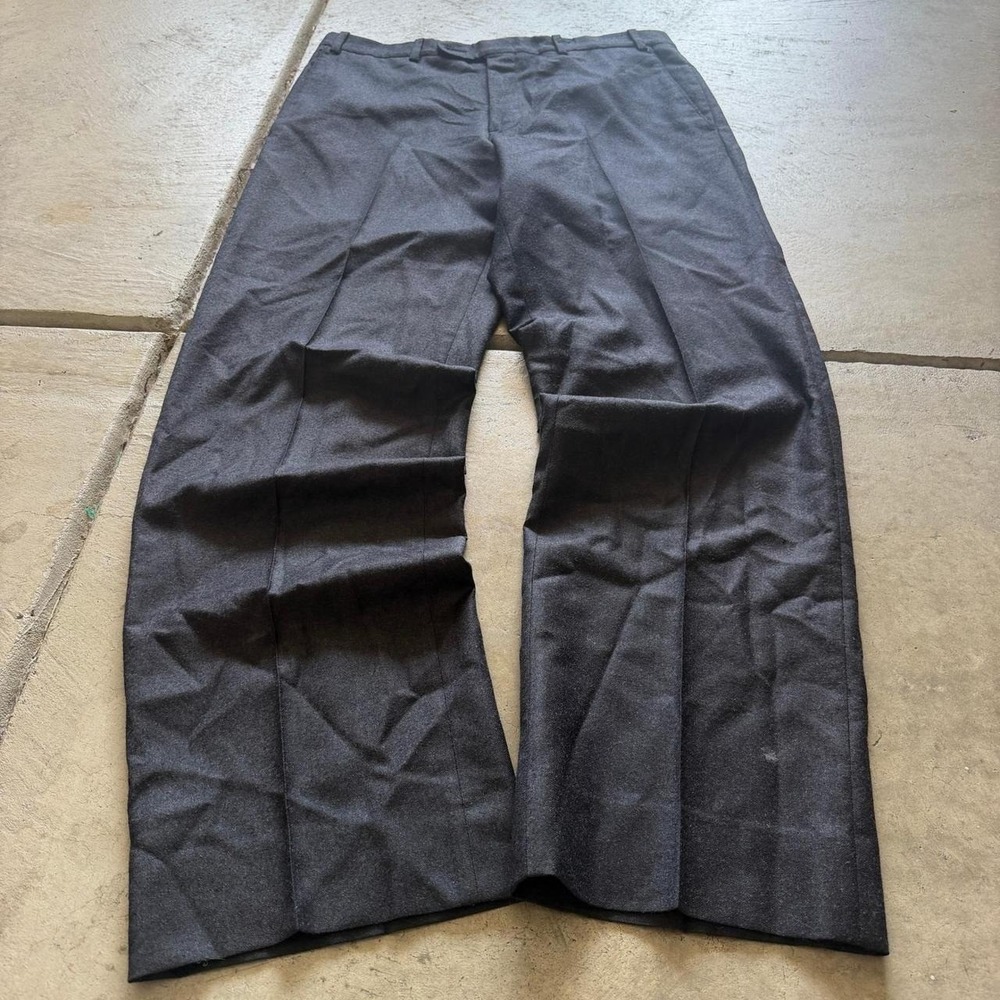 34x32 Black Baggy Wide Leg Dress Pants Y2K Grunge Vintage